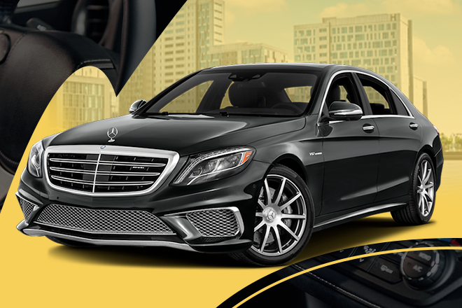 Luxury Mercedes S-Class by A2z Airport Transfers for executive airport travel