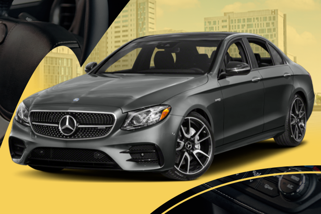 Executive Mercedes E-Class used by A2z Airport Transfers for business travel