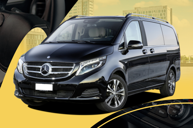 Luxury Mercedes V-Class by A2z Airport Transfers for executive travel