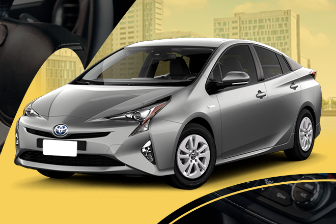 A2z Airport Transfers Prius ready for airport pickup in London